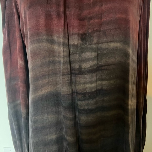 Anthropologie Bella Dahl wild berry color tie dye blouse size large - Picture 2 of 6
